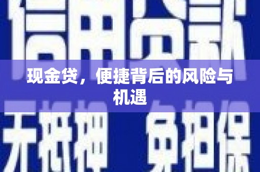 叶城现金贷，便捷背后的风险与机遇