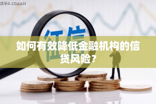 叶城如何有效降低金融机构的信贷风险？