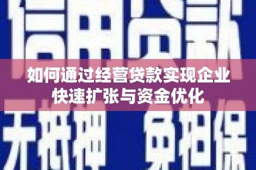 叶城如何通过经营贷款实现企业快速扩张与资金优化