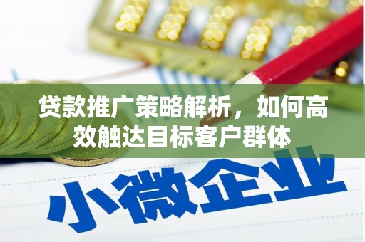 叶城贷款推广策略解析，如何高效触达目标客户群体