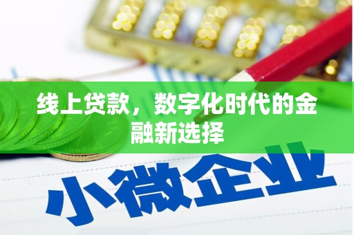 叶城线上贷款，数字化时代的金融新选择