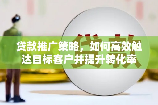 叶城贷款推广策略，如何高效触达目标客户并提升转化率