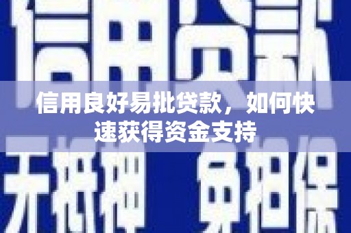 叶城信用良好易批贷款，如何快速获得资金支持