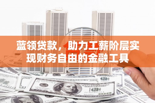 叶城蓝领贷款，助力工薪阶层实现财务自由的金融工具